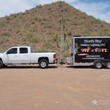 North Star Outdoor Lighting work trailer and truck