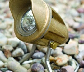 light fixture in rocks