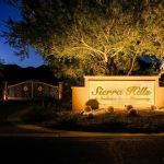 North Star Outdoor Lighting in Scottsdale Arizona showing lighting on community sign